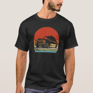 Vintage Muscle  Car Retro Muscle Car Silhouette Ca T-Shirt