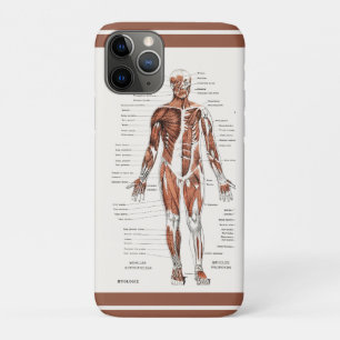 Vintage Muscular Circulatory System Diagram iPhone 11 Pro Case