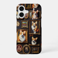 Vintage Museum Wall, Hilarious Corgi Dog Portraits
