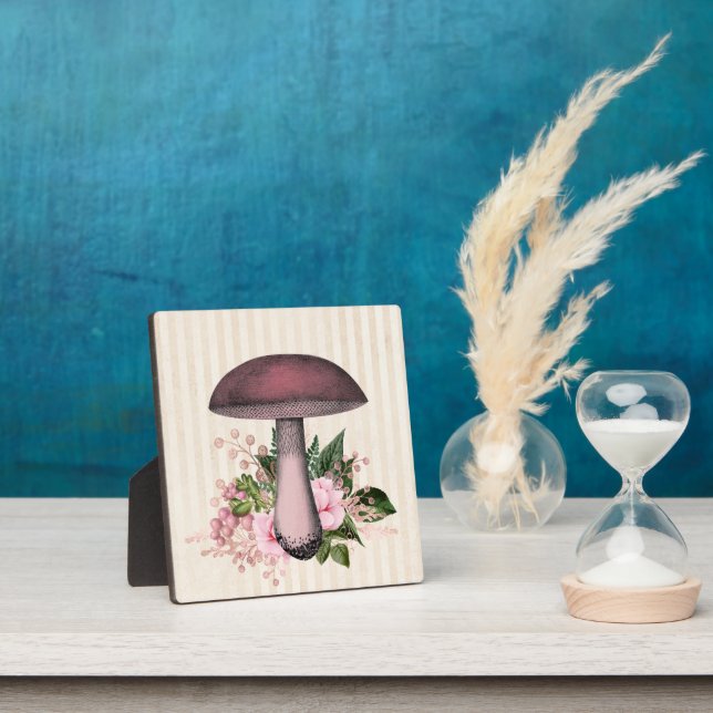 Vintage Mushroom and Floral Compilation  Plaque (Insitu)
