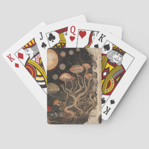 Vintage Mushroom Botanical Chart (7) Playing Cards