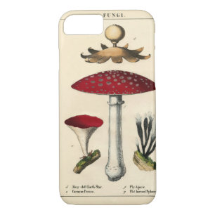 Vintage Mushroom Botanical Print iPhone 7 Cases