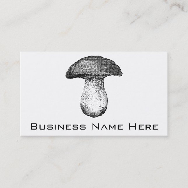 Vintage Mushroom Business Card (Front)