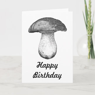 Vintage Mushroom Card