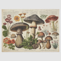 Vintage Mushroom Cottagecore Decoupage