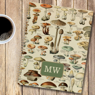 Vintage Mushroom Custom Monogram Planner