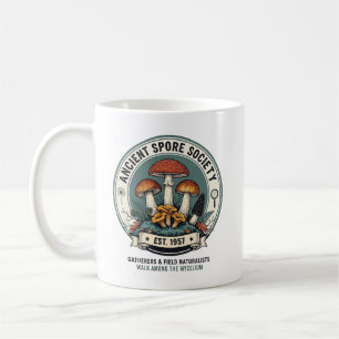 Vintage Mushroom Forager & Mycology Club Design Coffee Mug