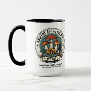 Vintage Mushroom Forager & Mycology Club Design Mug