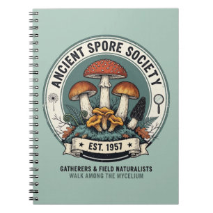 Vintage Mushroom Forager & Mycology Club Design Notebook
