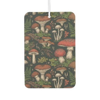 Vintage Mushroom Forest Botanical Car Air Freshener