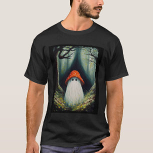 Vintage Mushroom Ghost Halloween Ghost In The Fore T-Shirt