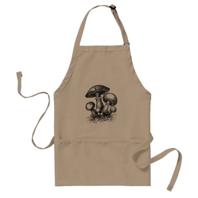 Vintage Mushroom Illustration Standard Apron (Front)