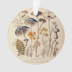 Vintage Mushroom Naturalist Ornament