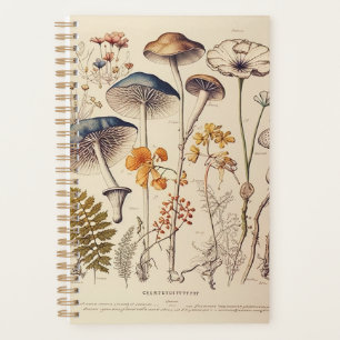 Vintage Mushroom Naturalist Planner