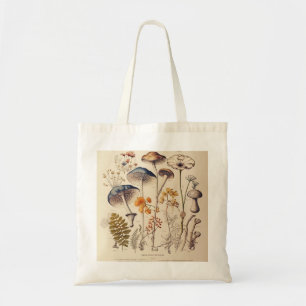 Vintage Mushroom Naturalist Tote Bag