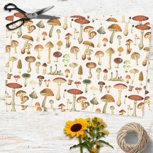 Vintage Mushroom Pattern Tissue Paper