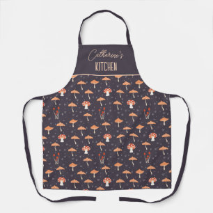 Vintage Mushroom Rustic Cottage Core Custom  Apron