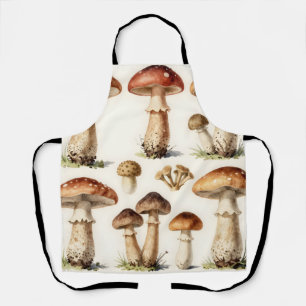 Vintage Mushroom Toadstool Botanical Fungi Apron