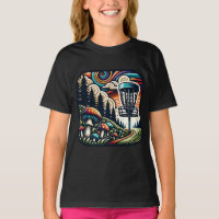 Vintage Mushrooms and Disc Golf Course Ai Art