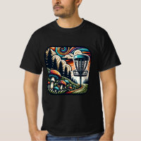 Vintage Mushrooms and Disc Golf Course Ai Art