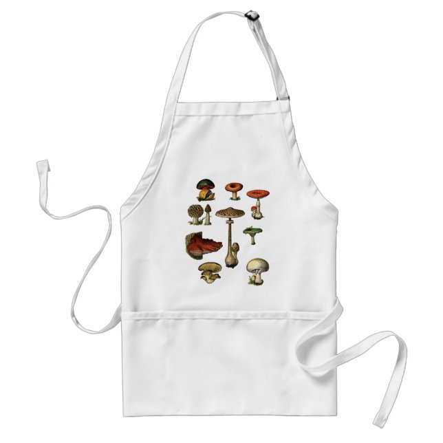 Vintage Mushrooms Apron (Front)