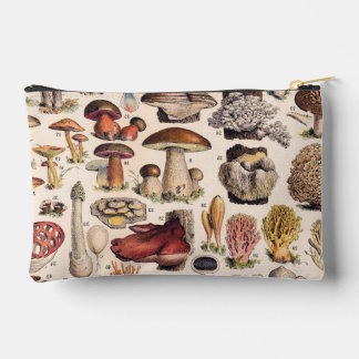 Vintage Mushrooms By Adolphe Millot Accessory Pouch