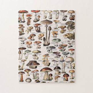 Vintage Mushrooms By Adolphe Millot Jigsaw Puzzle
