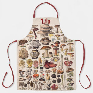Vintage Mushrooms By Adolphe Millot Personalised Apron