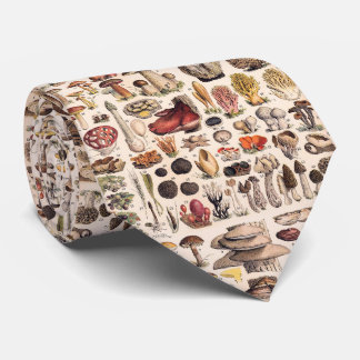 Vintage Mushrooms By Adolphe Millot Tie