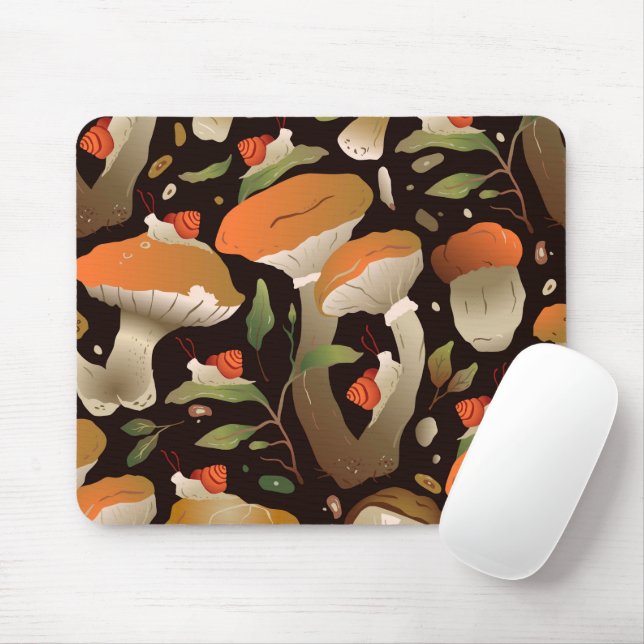 Vintage Mushrooms  Mouse Mat (With Mouse)