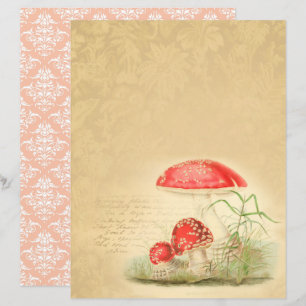 Vintage Mushrooms Scrapbook Paper - Marple Hall