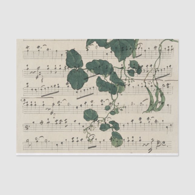 Vintage Music and Vines Tissue Paper (Front)