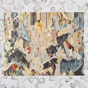 Vintage Music, Art Deco Jazz, Rhapsody in Blue Jigsaw Puzzle