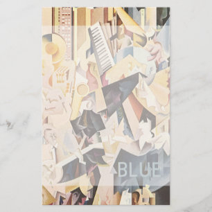 Vintage Music, Art Deco Jazz, Rhapsody in Blue Stationery