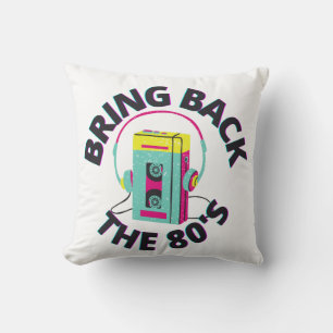 Vintage Music Bring back the 80s Cushion