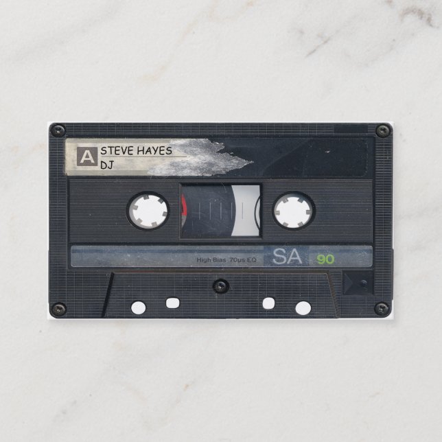 Vintage Music Cassette Tape Look Business Card (Front)