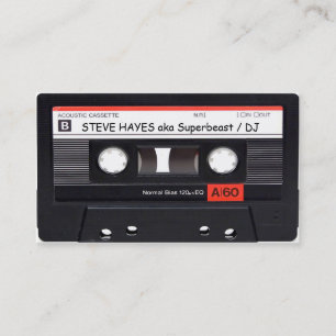 Vintage Music Cassette Tape Look Business Card