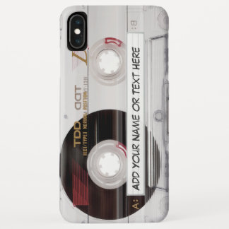 Vintage Music Cassette Tape Look Pattern iPhone XS Max Case