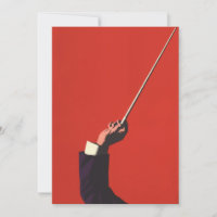Vintage Music, Conductor's Hand Holding a Baton