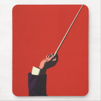Vintage Music, Conductor's Hand Holding a Baton Mouse Mat