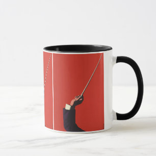 Vintage Music, Conductor's Hand Holding a Baton Mug