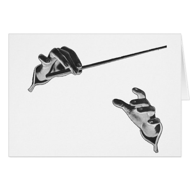 Vintage Music, Conductor's Hands with a Baton (Front Horizontal)