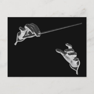 Vintage Music, Conductor's Hands with a Baton Postcard