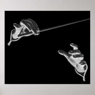 Vintage Music, Conductor's Hands with a Baton Poster