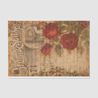 Vintage Music Cover & Rose Shabby Chic Decoupage Tissue Paper