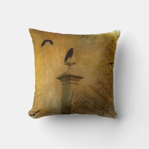 Vintage Music Crow Cushion
