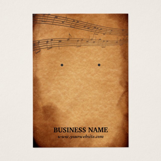 Vintage Music Earring Holder Jewellery Display (Front)