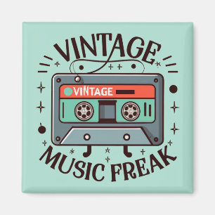 Vintage Music Freak Magnet