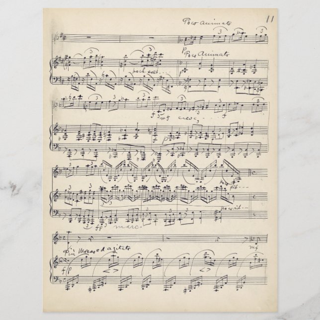 Vintage Music Handwritten Decoupage Scrapbook (Front)