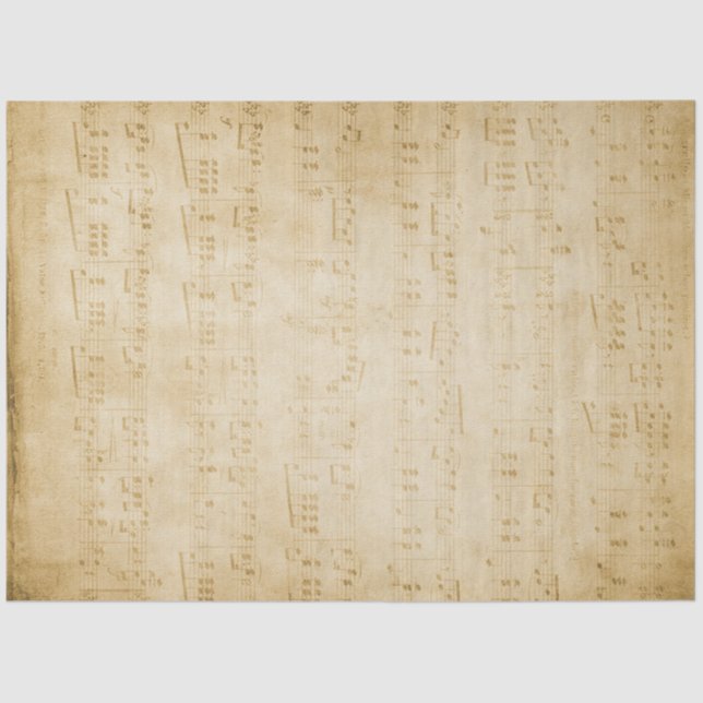 Vintage music inspired Tissue Paper (Front)